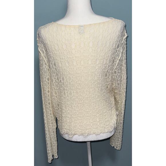 Arizona Jean Co Womens XXL Lace Top Cottagecore Dainty Feminine Peasant Stretch - Picture 2 of 9